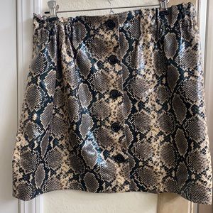 ZARA Snakeskin Mini Skirt